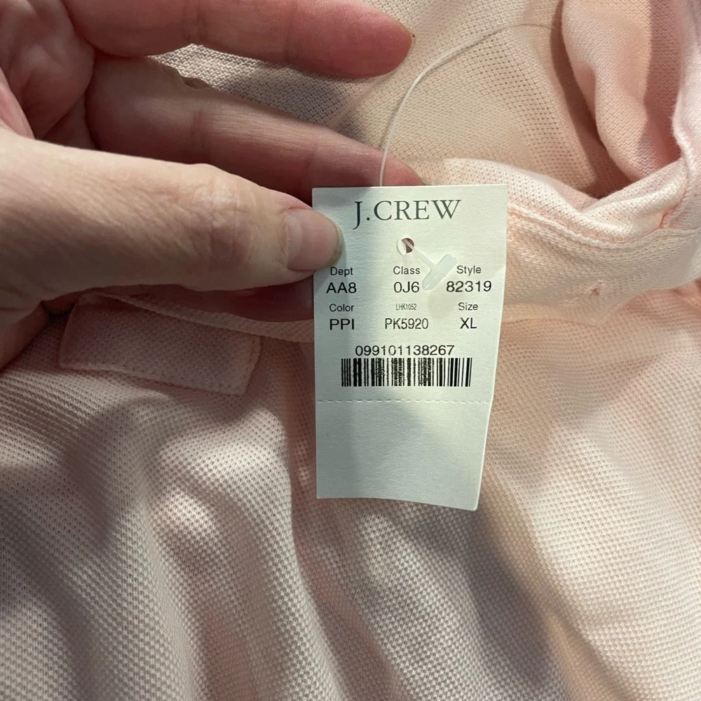 J. CREW Repp Polo NWT in pink - XL